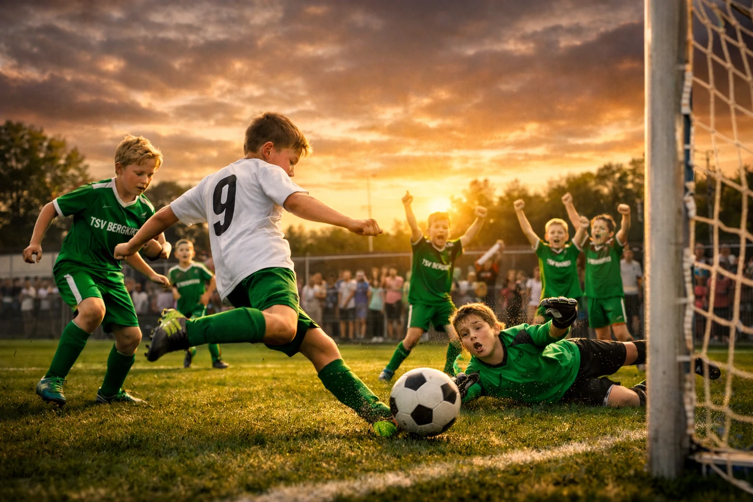 Kinder beim Fußballtraining