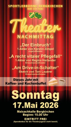 Theater Nachmittag Unsere Sportlerbühne hat eine neue Veranstaltung.